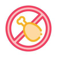 Allergen Free Sign Fat Food Vector Thin Line Icon