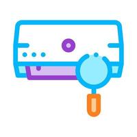 Broken Conditioner System Vector Thin Line Icon