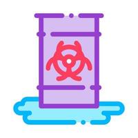 Nuclear Waste Container Vector Thin Line Icon