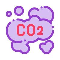 co2 smolder humo vapor aire vector icono de línea delgada