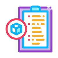 parcel declaration icon vector outline illustration