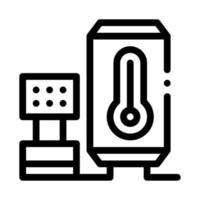 temperature control device icon vector outline illustration