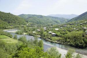 Georgia's Spring Landscape And Mtkvari River photo