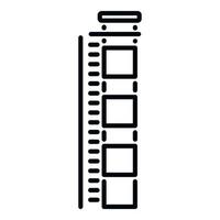 vector de contorno de icono de chimenea de contaminación. fábrica de humo