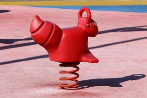 Figures on the playground in a city park in Israel. photo