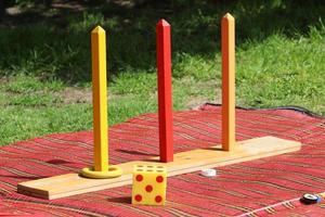 Figures on the playground in a city park in Israel. photo