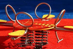 Figures on the playground in a city park in Israel. photo