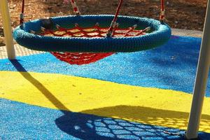 Figures on the playground in a city park in Israel. photo