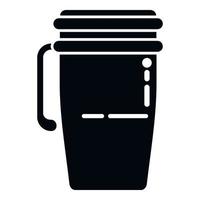 Cafe thermo cup icon simple vector. Coffee travel vector