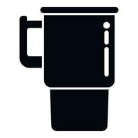 vector simple de icono de taza térmica reutilizable. vacío de café