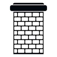 Brick chimney icon simple vector. House roof vector