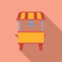 Corn machine icon flat vector. Food seller vector