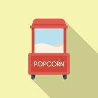 Street popcorn icon flat vector. Corn seller vector