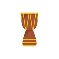 Band drum icon flat vector. Snare roll vector