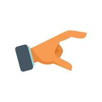 Sign pose icon flat vector. Human thumb vector