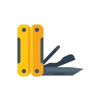 Army knife icon flat vector. Pocket multitool vector