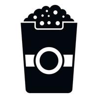 Popcorn bag icon simple vector. Corn seller vector