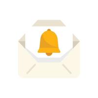 Mail sound icon flat vector. Email message vector