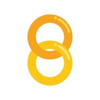 Chain icon flat vector. Computer internet vector
