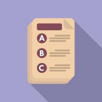 Task schedule paper icon flat vector. Event time vector