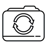 Folder recovery icon outline vector. Document data vector