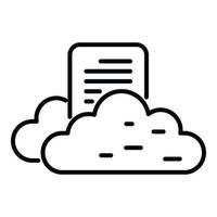 Cloud storage icon outline vector. Data backup vector