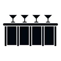 Breakfast bar counter icon simple vector. Cafe table vector