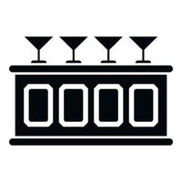 Cocktail bar counter icon simple vector. Cafe table vector