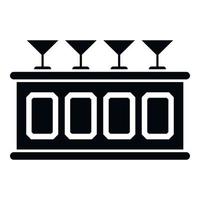 Cocktail bar counter icon simple vector. Cafe table vector