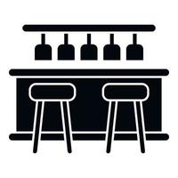 Bar counter table icon simple vector. Cafe pub vector