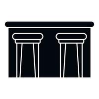 Bar counter drink icon simple vector. Table pub vector