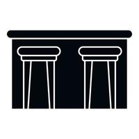 Bar counter drink icon simple vector. Table pub vector