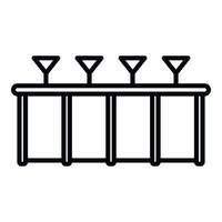 Pub bar icon outline vector. Counter table vector