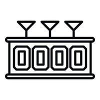 Bar counter table icon outline vector. Cafe pub vector