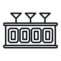 Bar counter table icon outline vector. Cafe pub vector