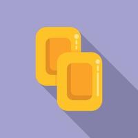 Honey drops icon flat vector. Cold remedy vector
