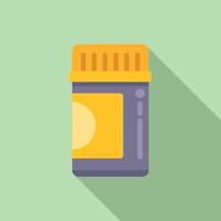 Cough drops box icon flat vector. Remedy sore vector