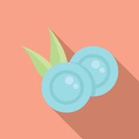 Bio drops icon flat vector. Sore remedy vector