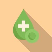 Menthol cough drops icon flat vector. Sore remedy vector