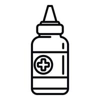 Flu dropper icon outline vector. Candy drop vector