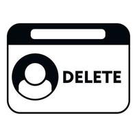 Web user delete icon simple vector. Online service vector