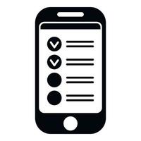 Smartphone task schedule icon simple vector. Person event vector
