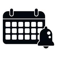 Calendar task schedule icon simple vector. Event time vector