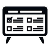 Monitor task schedule icon simple vector. Event person vector