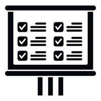 Task board icon simple vector. Event time vector