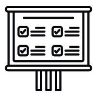 Task board icon outline vector. Event time vector