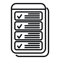 Paper list icon outline vector. Person event vector