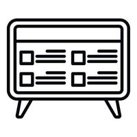 Monitor task schedule icon outline vector. Event person vector