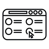 Click task schedule icon outline vector. Person event vector