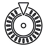 Cipher wheel icon outline vector. Data encryption vector